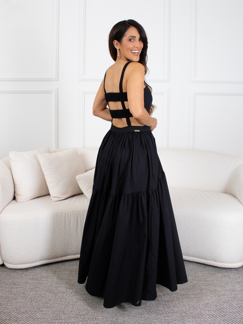 Vestido midi  Livia - Preto