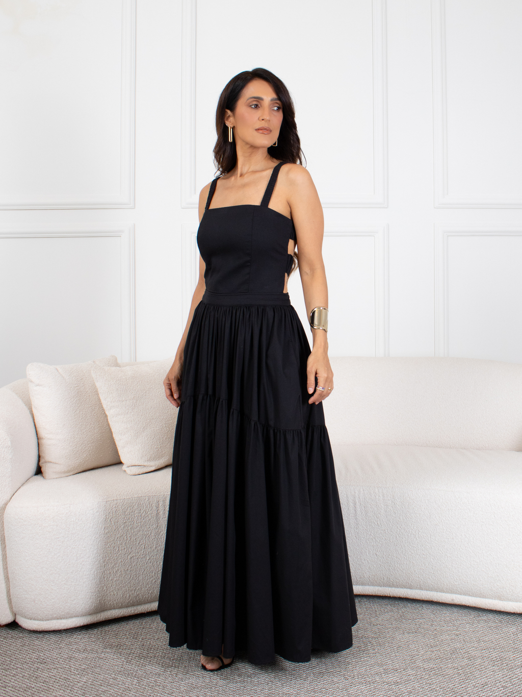 Vestido midi  Livia - Preto