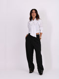 Calça Lavínia Risca de giz Preto