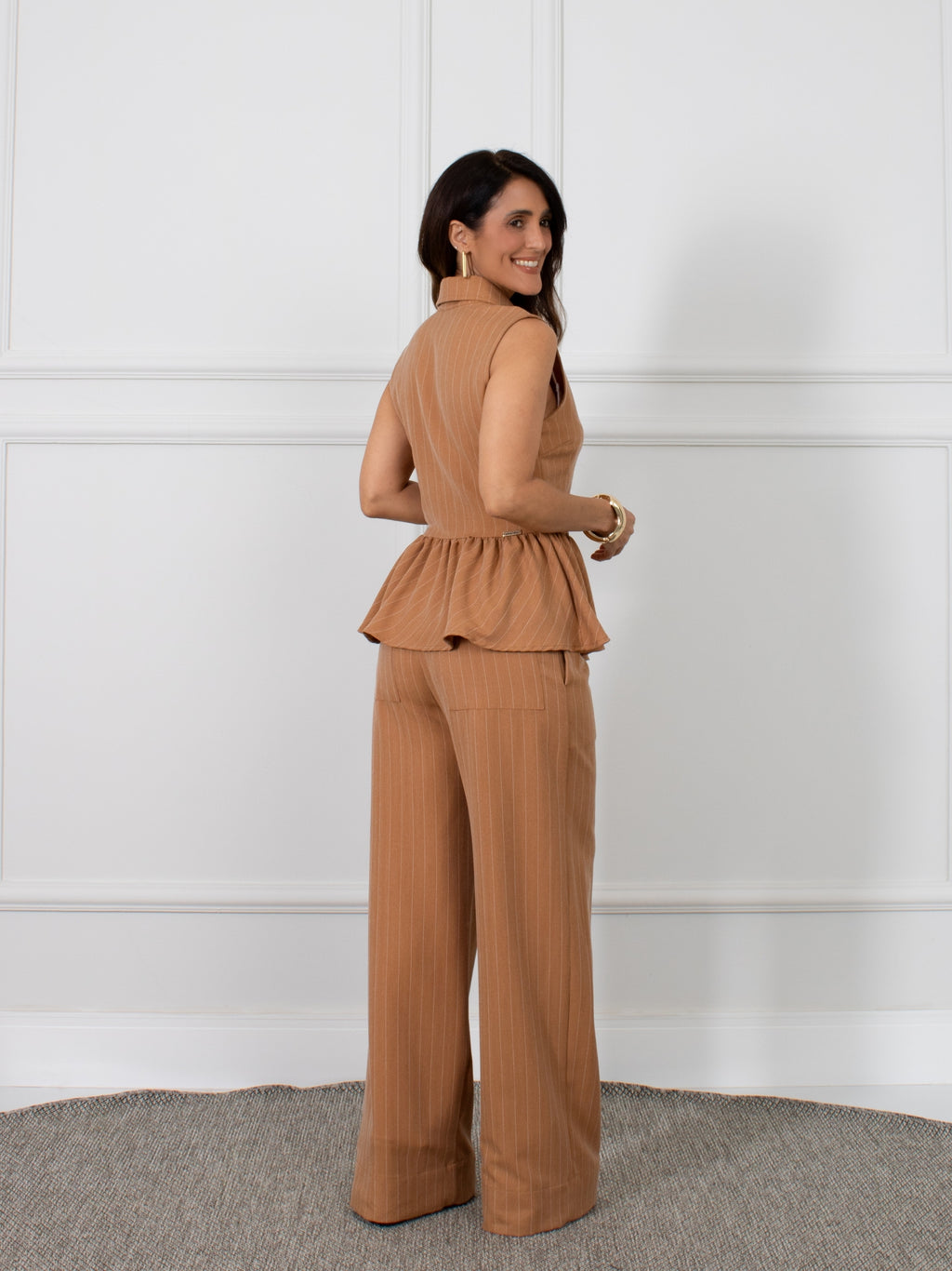 Blusa Isadora - Risca de Giz Mocha Mousse