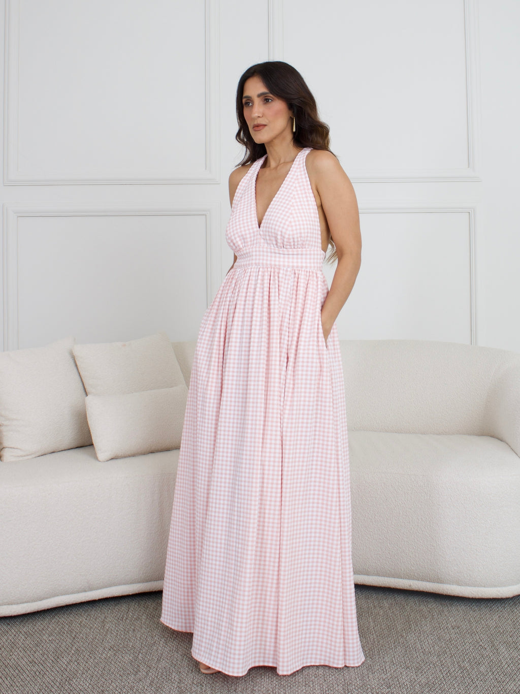 Vestido Emilly - Xadrez Vichy Rosa
