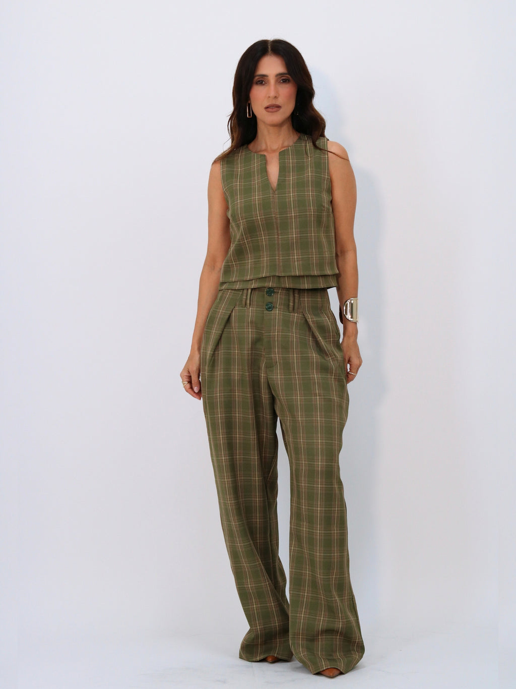 Calça Xadrez Alexia - Verde