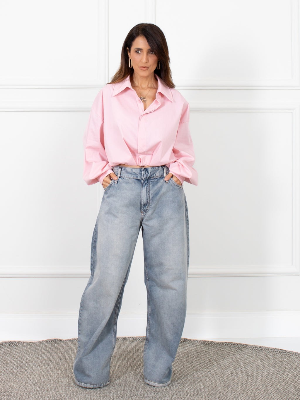 Camisa com Elastico - Rosa
