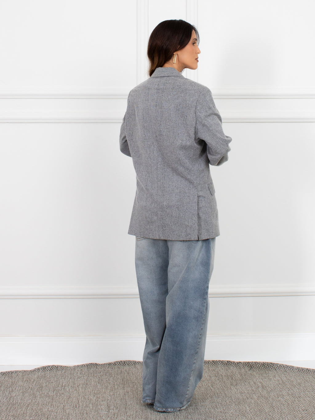 Blazer Ester - Cinza Mescla