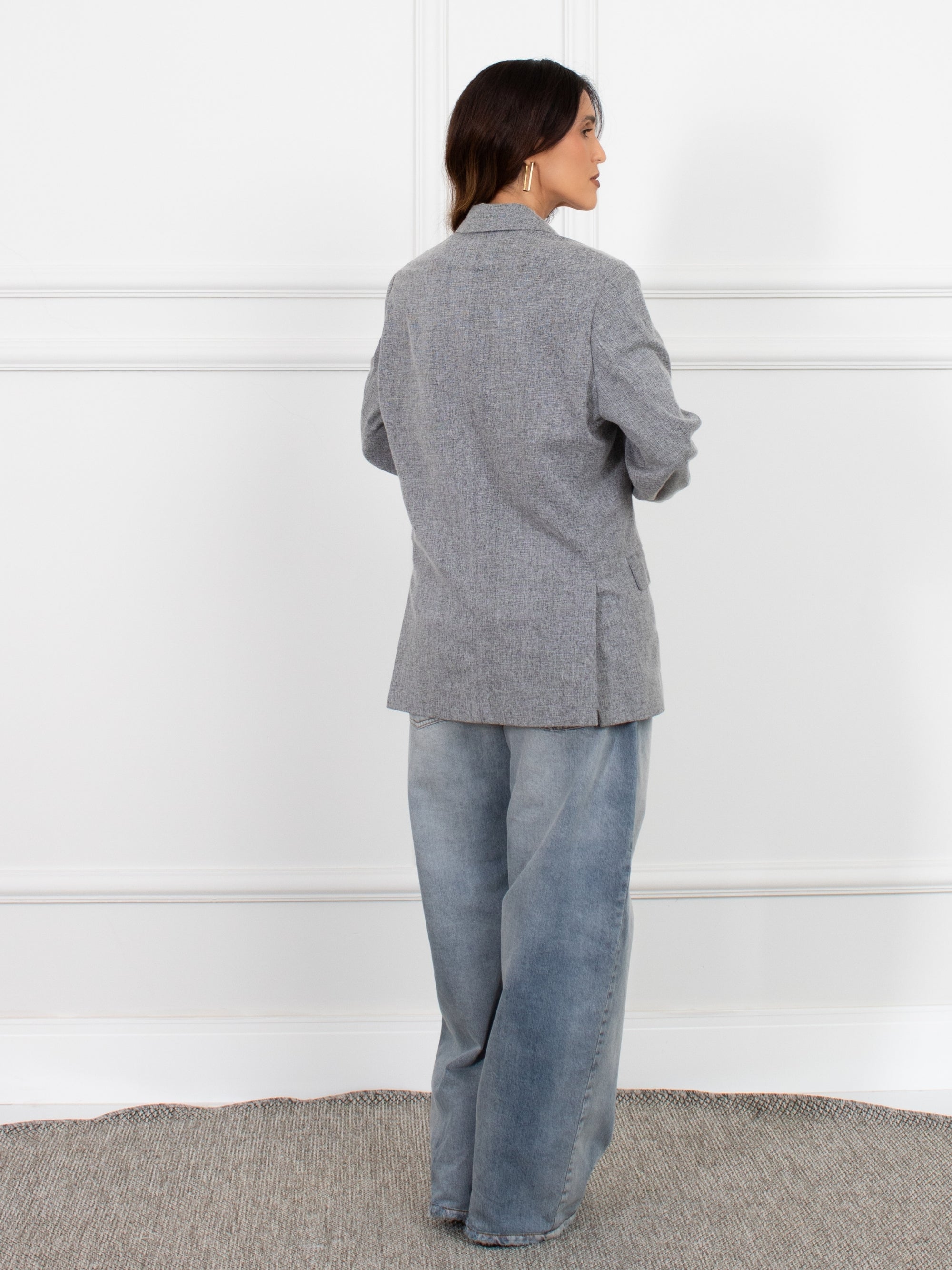 Blazer Ester - Cinza Mescla