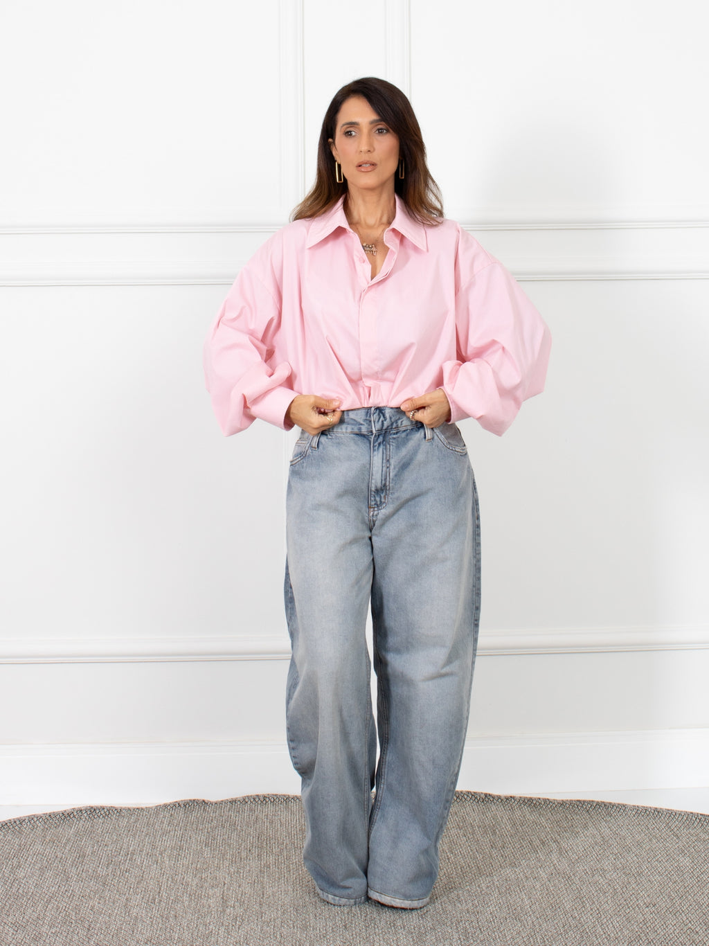 Camisa com Elastico - Rosa