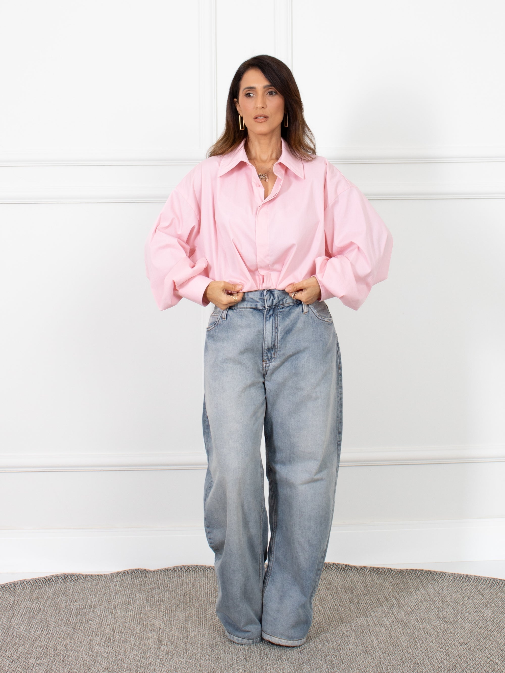 Camisa com Elastico - Rosa