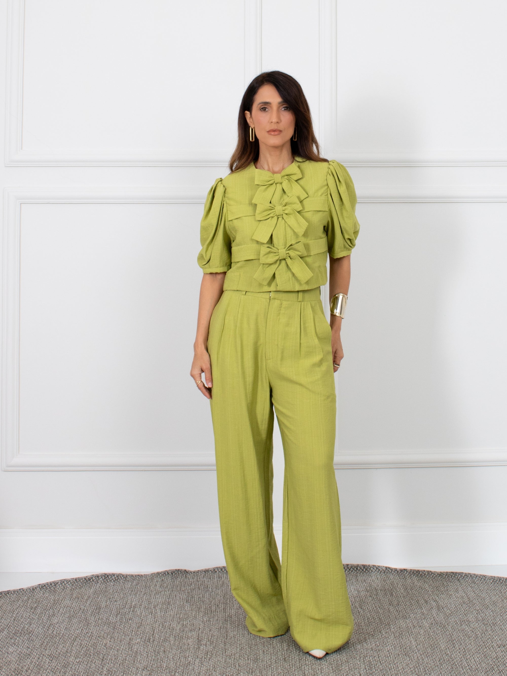 Blusa três laços - Verde