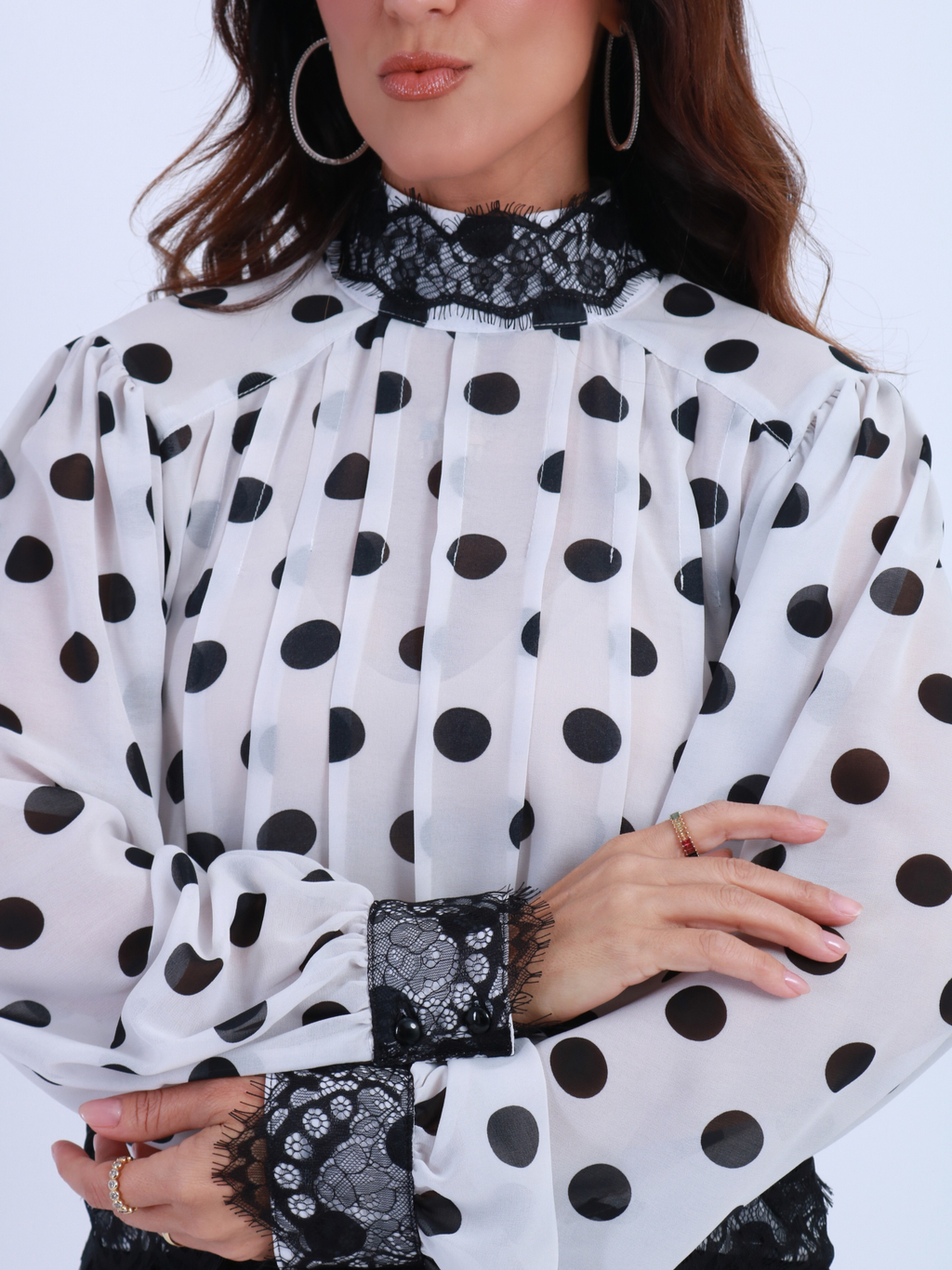 Blusa de Poá Com renda