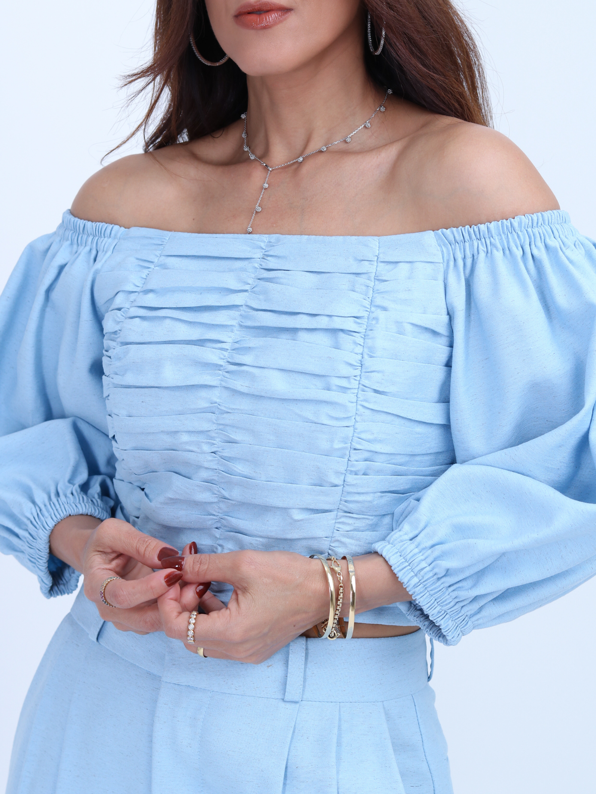 Blusa Drapeado  Ombro a Ombro